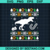 Dinosaur Ugly Christmas Sweater Svg