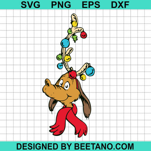 Reindeer Max Dog Christmas Svg