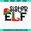 Sister Elf Christmas Svg