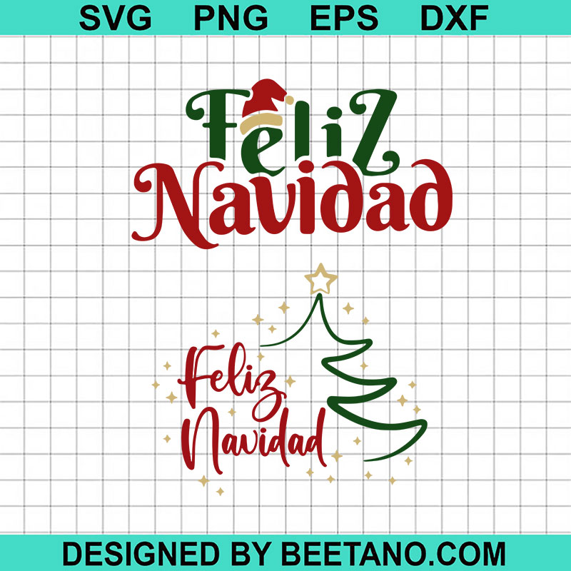 Feliz Navidad Christmas Tree SVG, Christmas Tree SVG, Navidad SVG