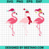 Santa Flamingo Svg