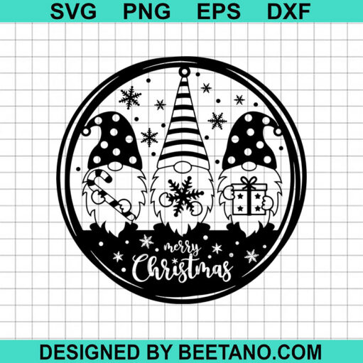 Gnome Merry Christmas Svg