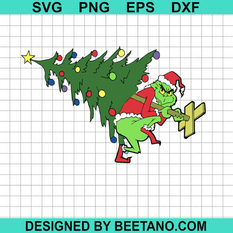 Grinch Stealing Christmas Tree SVG, How The Grinch Stole Christmas SVG