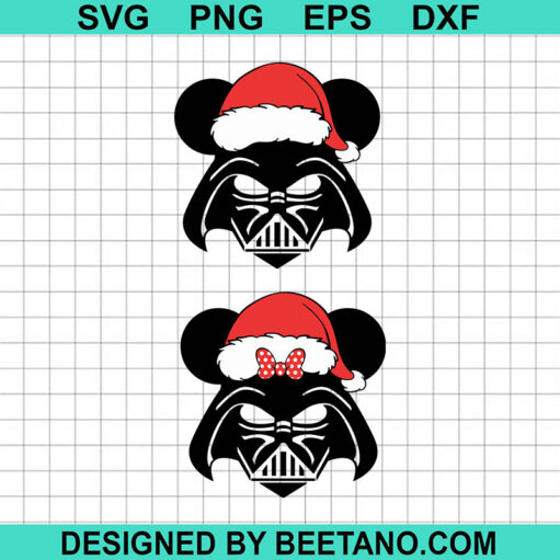 Darth Vader With Christmas Hat Svg