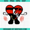 Bad Bunny Heart Freddy Krueger Svg