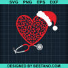 Heart Stethoscope Christmas Svg