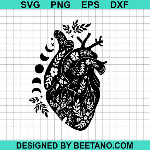 Mandala Anatomical Heart Svg