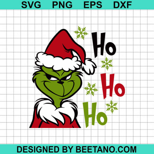 Grinch Ho Ho Ho Svg, Grinch Christmas Svg, Ho Ho Ho Svg, Santa Grinch Svg