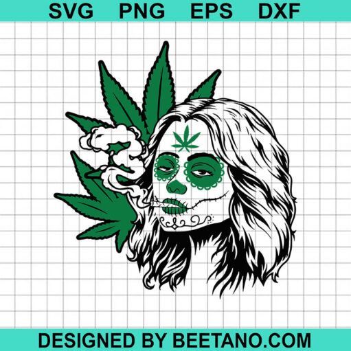 Weed Sugar Girl Skull Svg