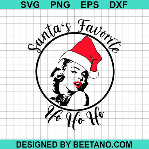 Marilyn Monroe With Santa Hat Svg