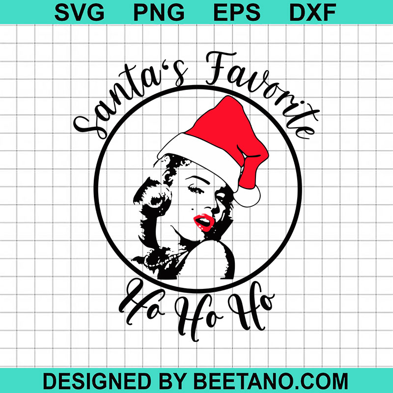 Marilyn Monroe With Santa Hat SVG, Christmas Marilyn Monroe SVG, Santa ...