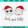 Jack And Sally Christmas Svg