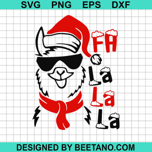Christmas Llama Fa La La Svg