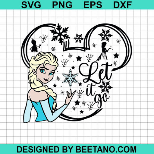 Let It Go Mickey Head Svg
