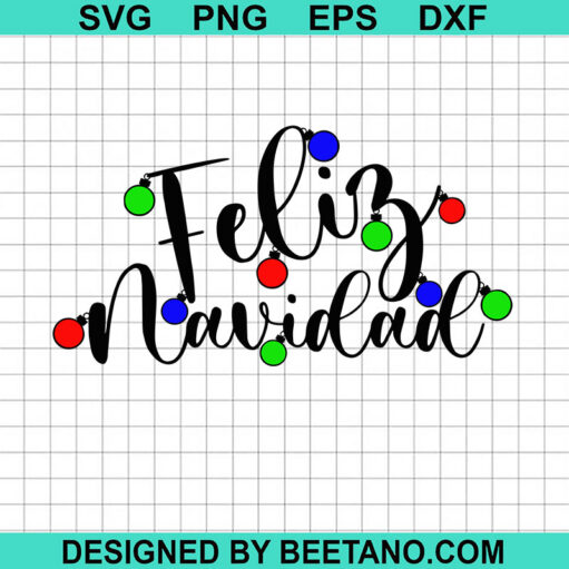 Feliz Navidad With Christmas Light Svg