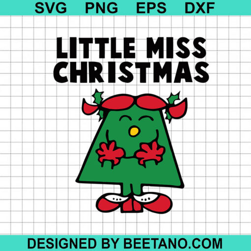 Little Miss Christmas SVG, Kids Christmas SVG, Funny Christmas SVG