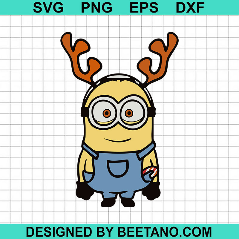 Reindeer Minion SVG, Christmas Minion SVG, Funny Reindeer Christmas SVG