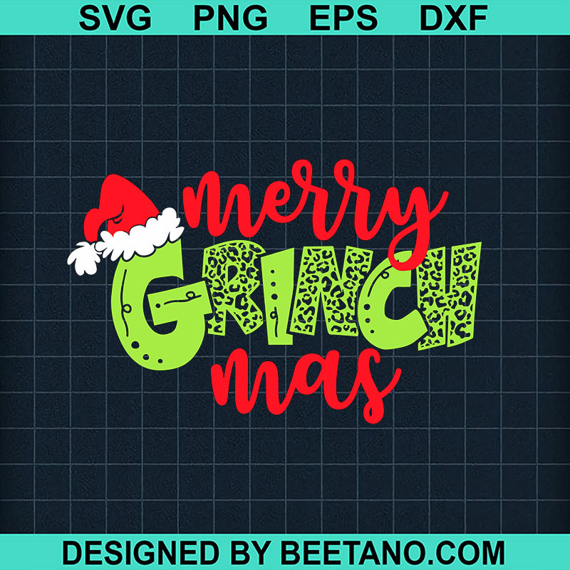 Merry Grinchmas SVG, Leopard Grinch SVG, Merry Xmas SVG