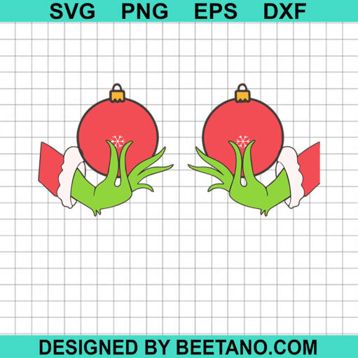 Grinch Hand Boobs Christmas Svg