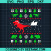 Dinosaur Ugly Sweater Christmas Svg