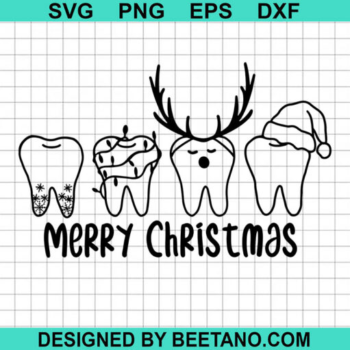 Merry Christmas Teeth Svg