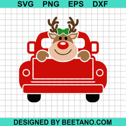Rudolph Red Truck Svg