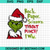 Rock Paper Scissors Throat Punch Grinch Svg