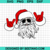 Santa Claus Rock On Hand Svg