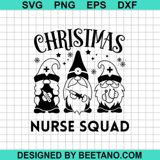 Christmas Nurse Squad Svg