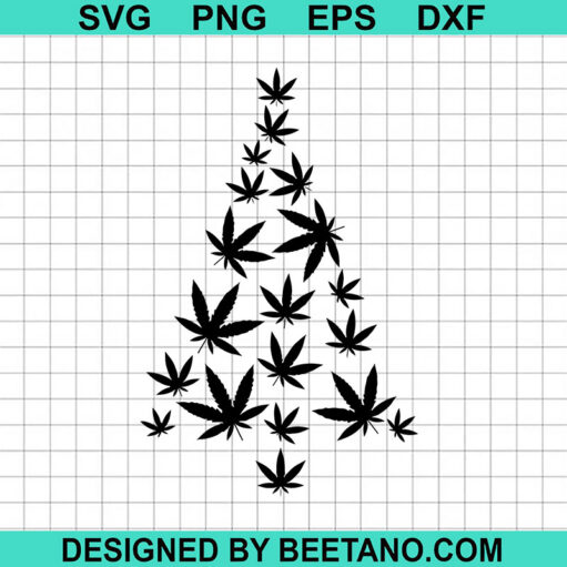 Weed Christmas Tree Svg