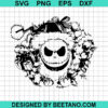 Jack Skellington Christmas Wreath Svg