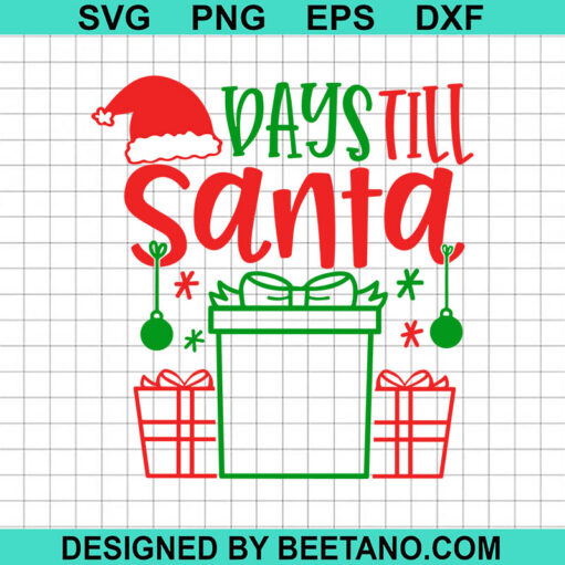 Days Till Santa Svg