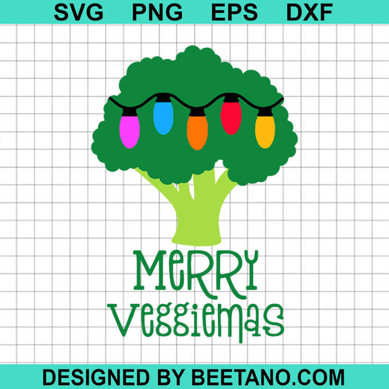 Merry Veggiemas SVG, Vegetarian Christmas SVG, Merry Christmas SVG