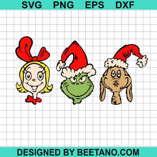 Grinch Cindy Lou Who And Max Dog Svg