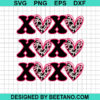 Xoxo Pink Leopard Valentine Svg