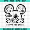 Mickey Head Happy New Year 2023 Svg