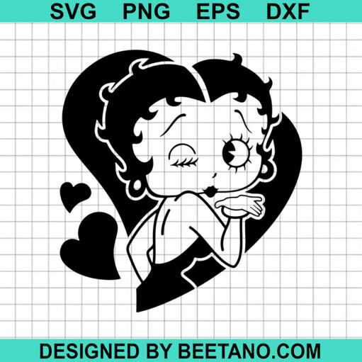 Betty boop Valentine SVG