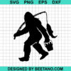 Bigfoot Fishing Svg