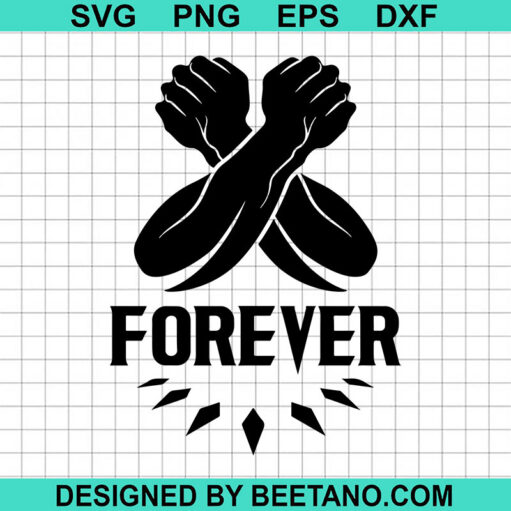 Black Panther Forever Salute Svg