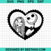 Jack Skellington And Sally Heart Svg