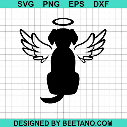 Dog angel SVG