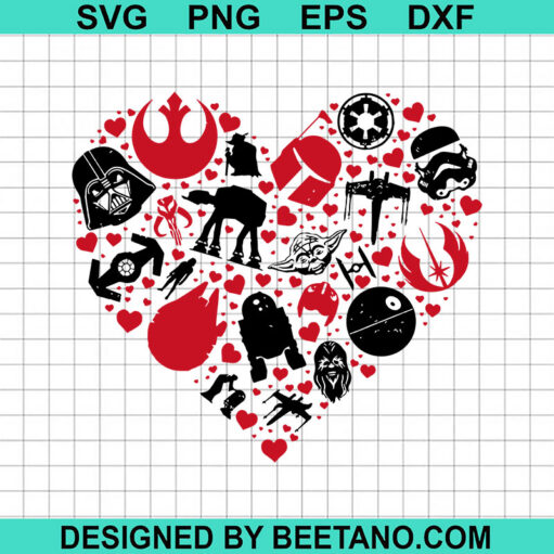 Star Wars Heart SVG