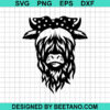 Highland Cow With Bandana Svg