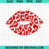 Valentine Leopard Lips Svg