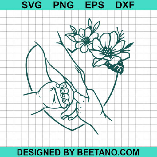 Mother And Child Holding Hand Svg