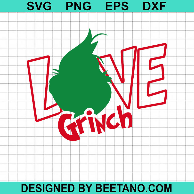 Love Grinch SVG, Valentine Grinch SVG, Grinch Face SVG