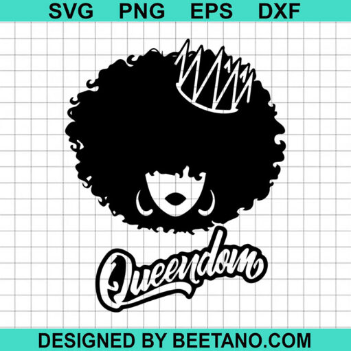 Black Queendom Crown SVG
