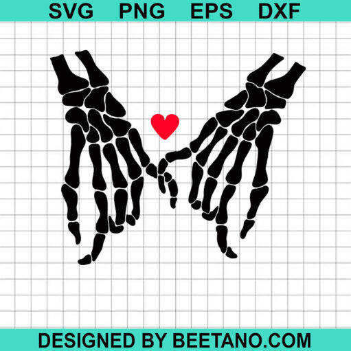 Skeleton Love Holding Hand Svg