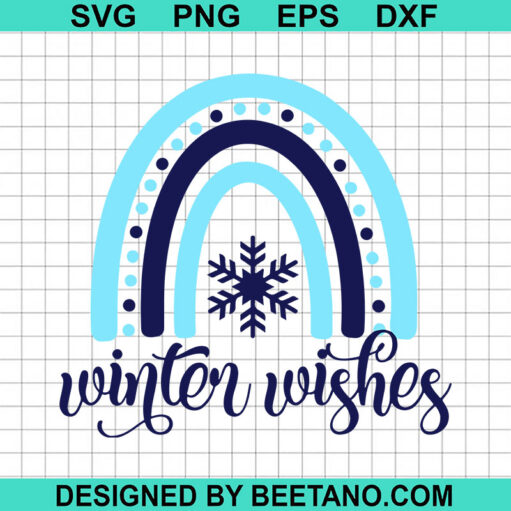 Winter Wishes Rainbow Svg