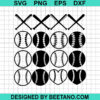Valentine Baseball Xoxo Svg